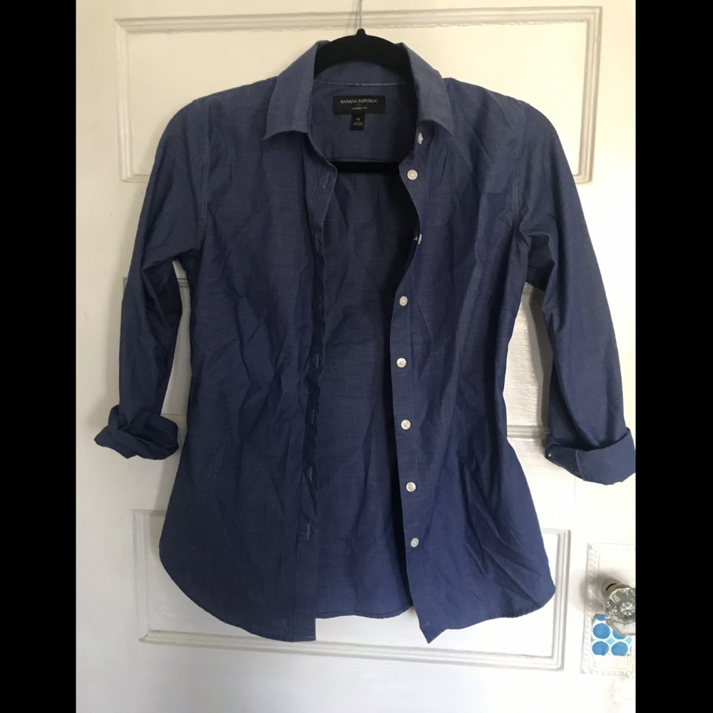 Dark blue women’s button down